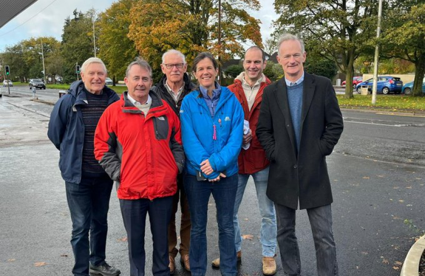 Dr Fox had a very successful morning dodging the showers campaigning in the Wrington by-election with our candidate Annabel Tall