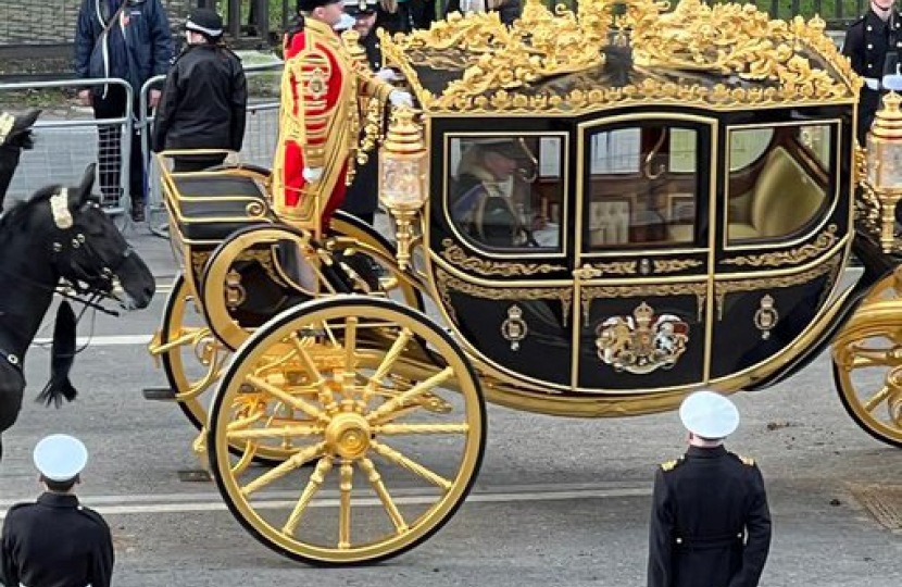 The King and Queen leave Westminster after the first King’s speech for 72 years.