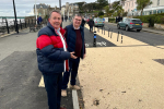 Dr Liam Fox MP and Iain Stewart MP on Clevedon Seafront