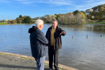 Dr Liam Fox visits Portishead Lake