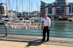 Dr Liam Fox at the Portishead food and drink festival