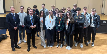 sir liam fox visits gordano school